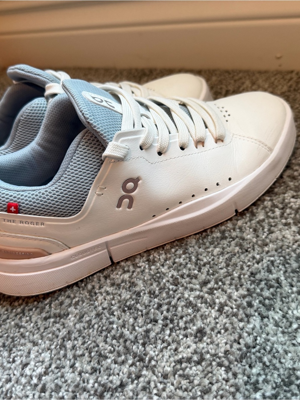 On Running Women’s White and Light Blue Sneakers